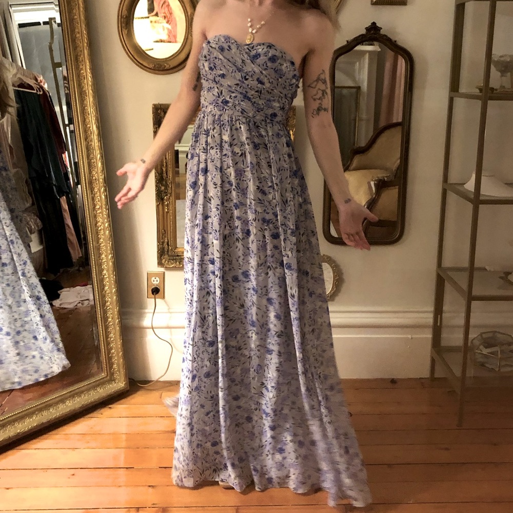 Periwinkle Floral Maxi Dress